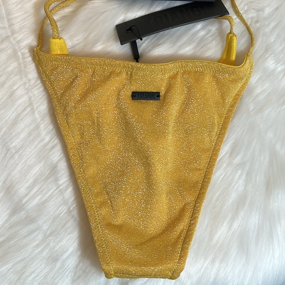 Triangl Swimwear Yellow Glitter String Bikini Bottom - Picture 5 of 12